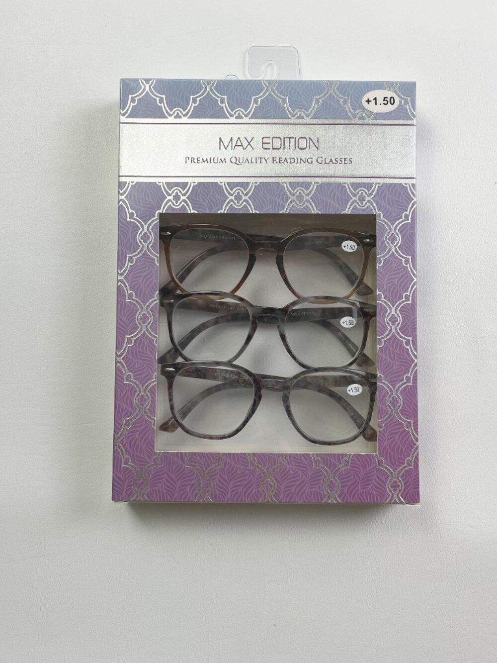 Max Edition 3 Pack Reading Glasses +1.50 Tortoise New
